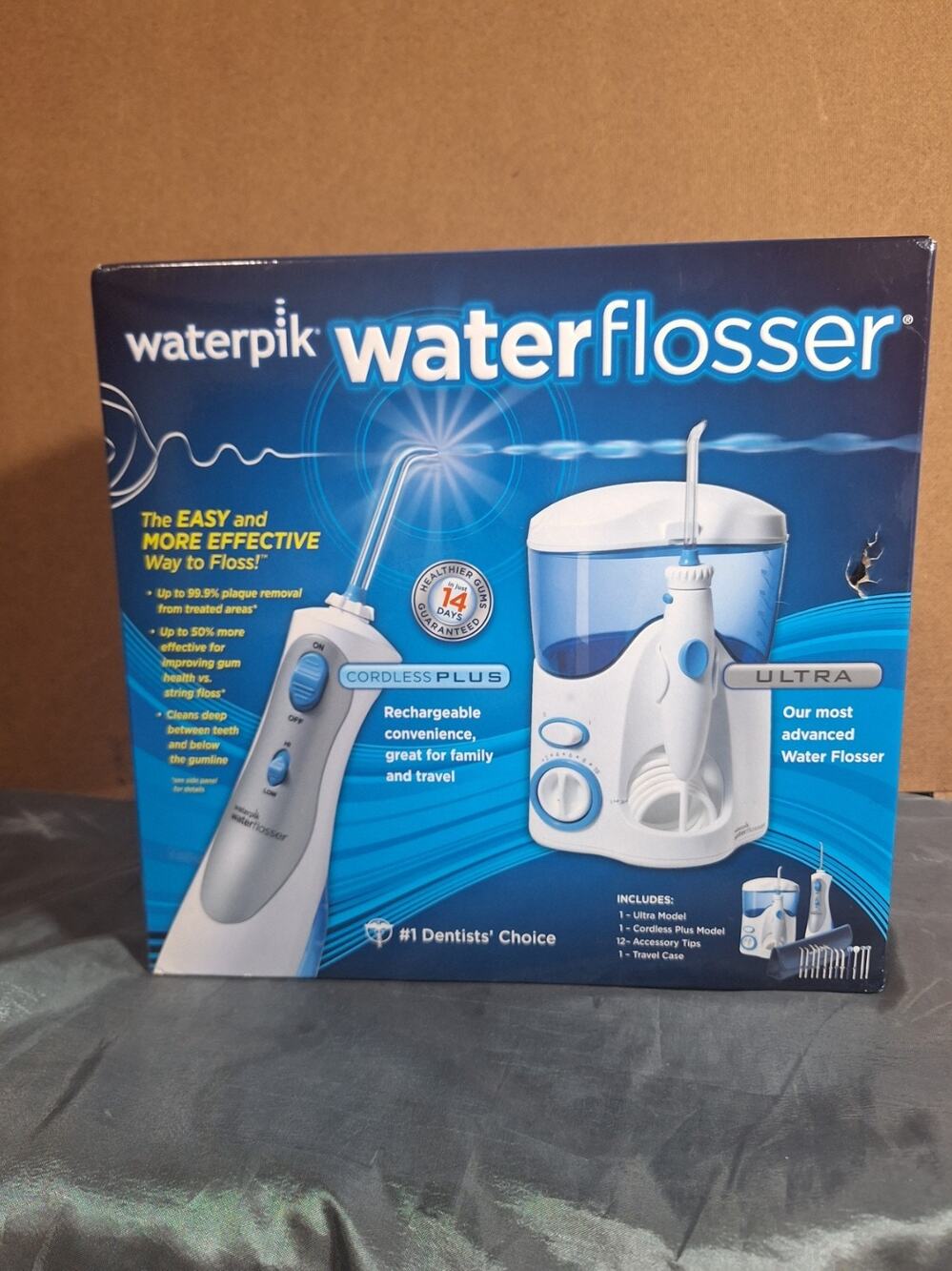Waterpik Water Flosser Ultra WP-100W and Cordless Plus WP-450W Combo New Sealed